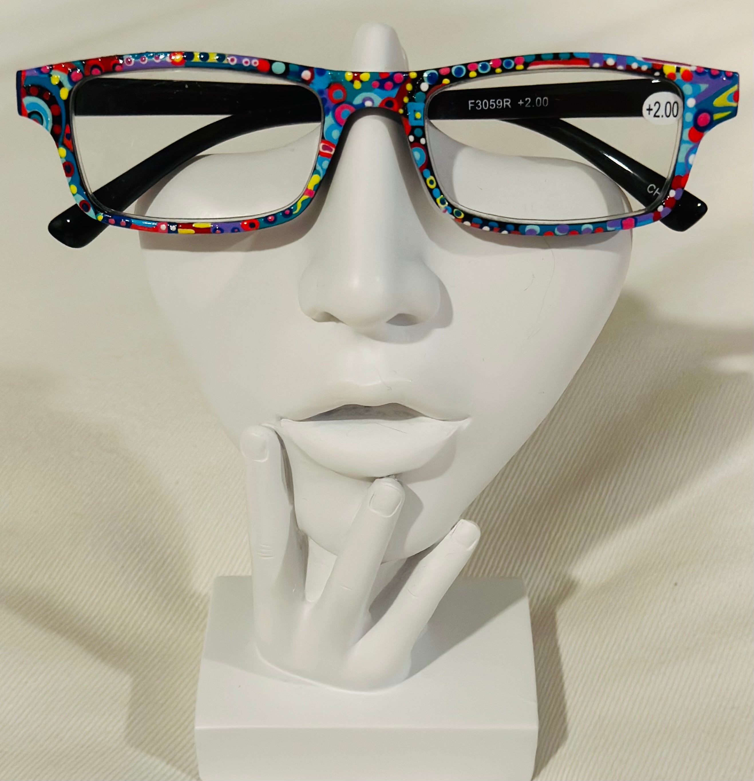 Hand Painted Reading Glasses 2.00 magnification